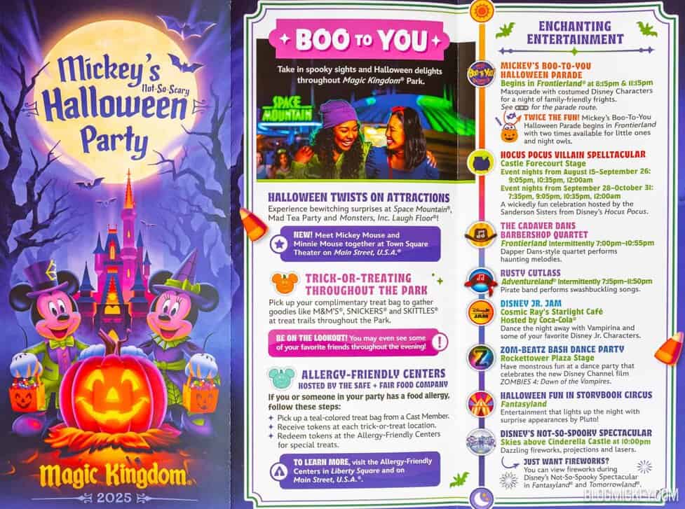 First Look at 2025 Mickey's Not-So-Scary Halloween Party Map